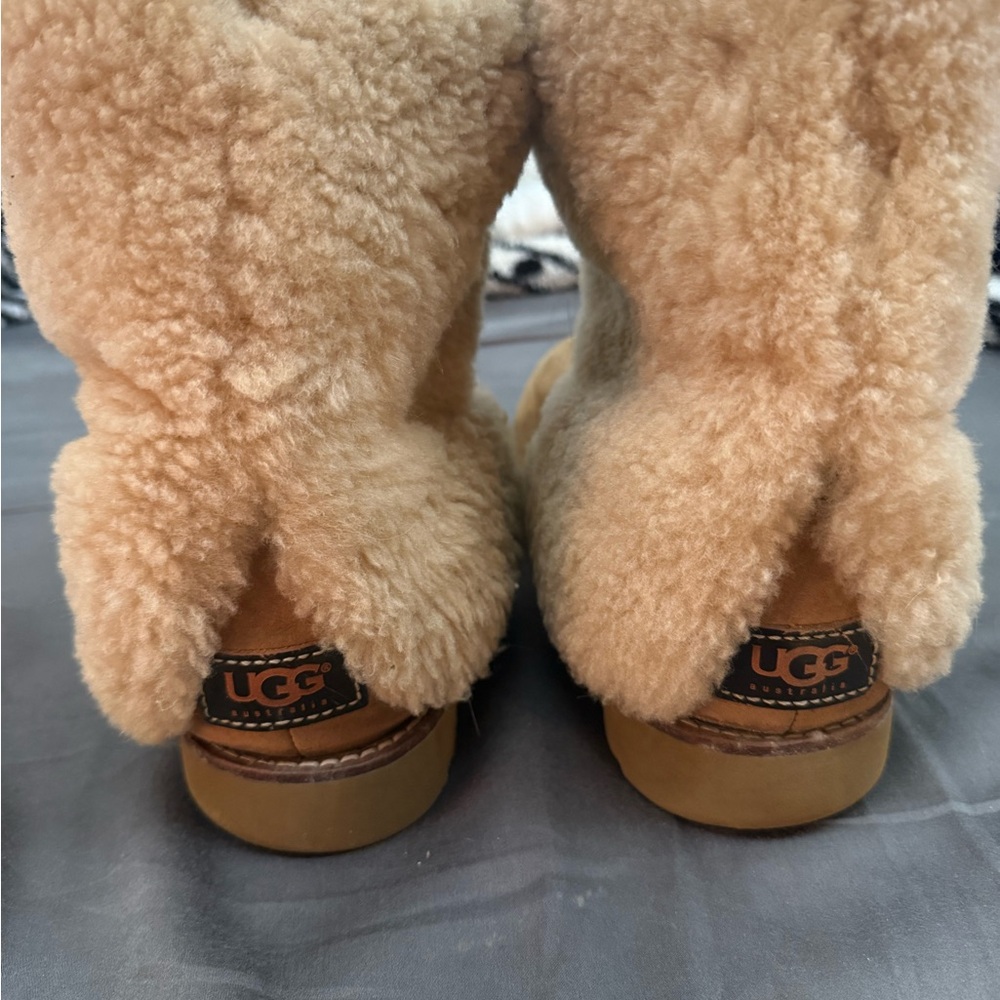 UGG Tan and Cream Winter Boots - Picture 2 of 5